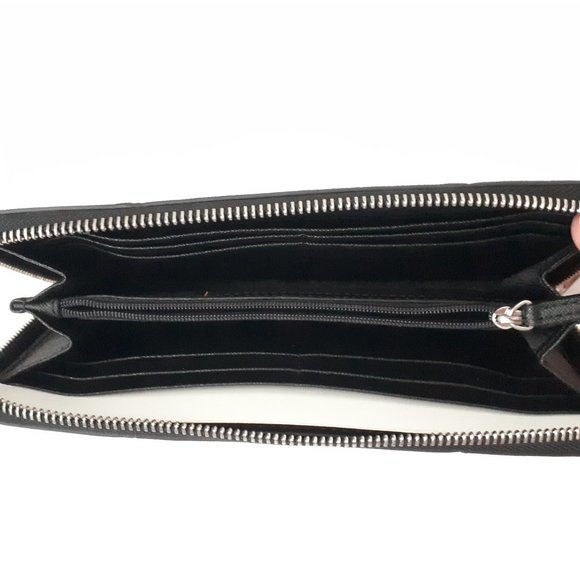 Michael Kors JS Black & Pink Continental Wallet NWT - Picture 6 of 8